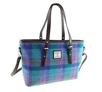 Glen Appin Spey LB1028 - Borsa tote grande, Colore 79 Turchese Check, m
