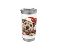 Glen of Imaal Terrier, cappello da Babbo Natale per mamma e papà Bicchiere termico in acciaio inox doppia parete