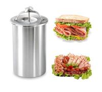 Glendaveny Pressa per prosciutto, in acciaio inox, con termometro, pressa per carne in acciaio inox, per preparare prosciutti fatti in casa sani e salati