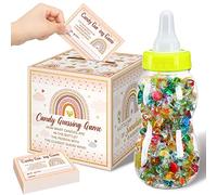 Glenmal Set regalo per baby shower, 52 pezzi, biberon grande per doccia, gioco indovina quante caramelle decorazioni per rivelare il genere (Boho)