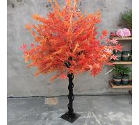 Glenmi Acero Artificiale, pianta Finta realistica con Foglie Rosso Vivo e Tronco Realistico, Non Richiede Manutenzione, di Lunga Durata, for Uso Interno ed Esterno, Decorazione(2.5mx2.5m)