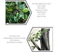 Glenmi Albero di baniano Artificiale for Patio e Uso Interno, pianta Artificiale realistica con Base Solida, Sempre Vivace e Fresca, Non appassisce né Muore mai(2mx1.8m)