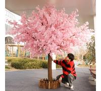 Glenmi Albero di ciliegio Artificiale Alto, Fiori e Rami di Seta realistici, Robusto e Facile da Montare, Non necessita di potatura, Ideale Come centrotavola for Il Soggiorno.(1.8mx1.8m)