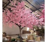 Glenmi Albero di ciliegio Artificiale con chioma fiorita - Perfetto for spazi Commerciali Come Bar o Hotel, Non Richiede Manutenzione(3.5m*3.5m)