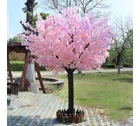 Glenmi Albero di ciliegio Finto - Albero Artificiale Multiuso, Petali di Seta Rosa for progetti Artigianali, appassisce, Non necessita di Luce Solare(2m*2m)