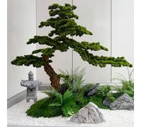 Glenmi Bonsai di Pino Artificiale, pianta Artificiale realistica for Decorazioni d'interni, Perfetto Accento Zen, simboleggia Fortuna e Armonia, Non necessita di Manutenzione for casa(4ft)