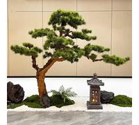 Glenmi Bonsai di Pino Artificiale sempreverde | Albero Realistico for Ufficio Zen | Simbolo di Armonia e Fortuna Secondo Il Feng Shui | Decorazione for Interni a Bassa Manutenzione(5ft)