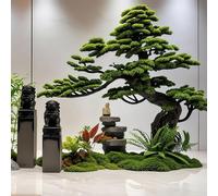 Glenmi Bonsai di Pino Finto, Albero Artificiale for Arredamento Zen Moderno, Non necessita di annaffiature o potature, Dona Un Tocco di tranquillità al Soggiorno, alla scrivania(4ft)