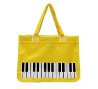 Glenmi Borsa a tracolla con note musicali for pianoforte - Borsa a tracolla in nylon impermeabile con tema musicale - Borsa della spesa riutilizzabile multiuso(F)
