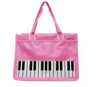 Glenmi Borsa a tracolla con note musicali for pianoforte - Borsa a tracolla in nylon impermeabile con tema musicale - Borsa della spesa riutilizzabile multiuso(E)
