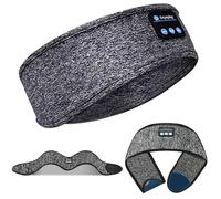Glenmi Cuffie for dormire wireless, maschera e fascia for capelli V5.0 Bluetooth, altoparlanti stereo HD, for chi dorme sul lato sportivo, viaggi aerei, yoga, relax(E-Red)