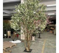 Glenmi Grande ulivo Artificiale con Foglie e Frutti Verdi realistici, Materiale Ecologico, Nessuna Manutenzione, Ideale Come Decorazione for casa/Ufficio Tutto L'Anno(1.8mx1.8m)