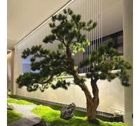 Glenmi Pino Artificiale for Interni Zen, Non Richiede Manutenzione, pianta Finta Resistente con Colori Vivaci, Simbolo Feng Shui for buona Fortuna e Atmosfera Rilassante.(4ft)