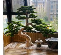 Glenmi Pino Artificiale Realistico con Sottili Dettagli di invecchiamento, pianta Finta Perfetta for l'atmosfera del Bagno Spa, dell'area di Attesa dell'ufficio o dell'arredamento(7ft)