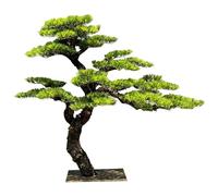 Glenmi Pino Bonsai Artificiale, pianta Finta ad Alta Simulazione con Fogliame Vibrante, simboleggia buona Fortuna e Successo, Perfetto Arredamento Senza fronzoli for Le Persone impegnate(4ft)