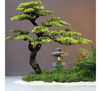 Glenmi Pino Bonsai Artificiale, pianta Finta con Fogliame Verde Brillante, Regalo Perfetto for inaugurazione della casa o for Il Successo Professionale, migliora Facilmente l'estetica(7ft)