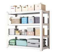 Glenmi Scaffale for libri in ferro battuto for la casa Scaffale da pavimento multistrato Valigetta for bambini Scaffale for libri for studenti Deposito for soggiorno, Scaffalature(150X40CM,4-Tier)