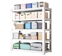 Glenmi Scaffale for libri in ferro battuto for la casa Scaffale da pavimento multistrato Valigetta for bambini Scaffale for libri for studenti Deposito for soggiorno, Scaffalature(100X40CM,5-Tier)