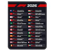 Glenmi Tappetino for mouse con calendario gare F1 2026, base antiscivolo e bordo cucito, resistente all'usura, lavabile, ottimo regalo for gli appassionati di F1(B,210x260mm)