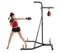Glenmi Telaio da Boxe autoportante - Supporto for Sacco da Boxe e Speed Ball for Kickboxing, MMA, Arti Marziali e Allenamento in Palestra a casa. Solo Telaio Resistente.