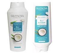 Glenova Cosmetics Kit Capelli Shampoo Balsamo con Olio di Cocco