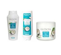 Glenova Cosmetics Kit Capelli Shampoo Balsamo Maschera con Olio di Cocco