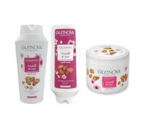 Glenova Cosmetics Kit Shampoo Balsamo Maschera Capelli con Olio di Mandorle