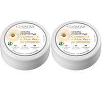 GLENOVA Crema Protettiva per Pelli delicate con Camomilla e Aloe Vera (Confezione da 2)