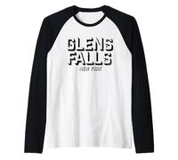 Glens Falls New York - Glens Falls NY Block Maglia con Maniche Raglan