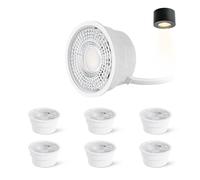 Gleonlux 6x LED module 5W lampadina Extra Piatto ø50x26mm, Bianca Calda 3000K 230V, Sostituisce Lampada GU10 MR16 per Faretti led soffitto, Faretto soffitto, Focos Superficie, faretto da incasso