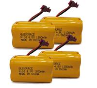 GLESOURCE Batteria Ni-CD da 4,8 V 1100 mAh, compatibile con Sure-Lites SL026155 SL-026155 SL-026-155 Max Power Exit Sign luce di emergenza (confezione da 4)