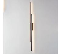 GLETSF 39.4" Ultra-Thin Long Strip Wall Light, Linear Brass Wall Sconce with Acrylic Shade, Modern LED Wall Lamp, Copper Bedside Wall Lights, Black Indoor Wall Washer Lamps for -Black Copper
