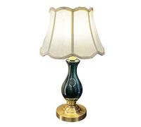 GLETSF 49Cm New Creative Decoration Simplicity Ceramic Table Lamp European Copper Desk Light E27 Creative Bedside Table Night Lamp for Villa Bedroom Hotel Lobby Exhibition Hall