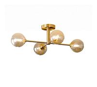 GLETSF 6-Lights Chandelier,Boutique Decoration Magic Bean Molecular Ceiling Light Classic Vintage Brass Pendant Light Fixture for Kitchen Bedroom Flushmount-Copper. 4 Light-Copper.-4 Light