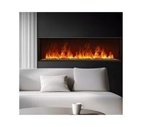 GLETSF Caminetto Decorativo 3D A Vapore Acqueo da Incasso con 7 Colori di Fiamma E 5 Livelli di Luminosità, Touch/Telecomando-XX-Large