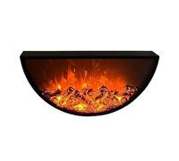 GLETSF Caminetto Decorativo Caminetto Elettrico da Incasso, Decorativo Semicircolare da Parete, Fiamme Regolabili-80