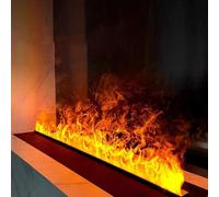 GLETSF Camino A Vapore Acqueo, Camino Elettrico con Collegamento Idrico, Fiamma Multicolore, Controllo Touch/Telecomando/App, Timer, Ottimo Arredamento per La Casa E L'Ufficio-800mm