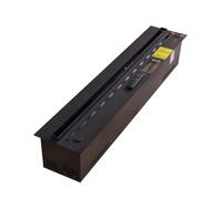 GLETSF Camino A Vapore Acqueo - Camino Elettrico Regolabile con Fiamma Simulata 3D E Vapore Atomizzato, Design Ultrasottile per La Decorazione-Stainless Steel-1800mm