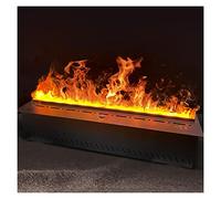 GLETSF Camino da 47/59 Pollici Camino da Parete Camino Elettrico Silenzioso Effetto Fiamma Realistico con Telecomando, Pannello in Metallo, Aggiunta Automatica di Acqua, Camino -120cm