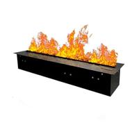 GLETSF Camino Decorativo da Incasso con Effetto Fiamma 3D, Effetto Vapore Acqueo, con Controllo Automatico, Timer E Telecomando-L