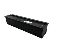 GLETSF Camino Elettrico A Vapore Acqueo 3D con Umidificatore, Camino Elettrico da Incasso con Pannello Ultrasottile, Telecomando con Timer, Simulazione Fiamma 3D, Nero Opaco-1500mm