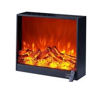 GLETSF Camino Elettrico Decorativo da Incasso, Fiamma Realistica Decorativa per Ufficio Domestico, Pulsante/Telecomando-S