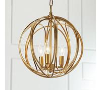 GLETSF Ceiling Lights, LED Modern Chandelier Lamp, Industrial Adjustable Wrought Iron Chandelier - 23" E-Dison 5 Lights Foyer Hanging Pendant Light V-Intage Ceiling Lighting Fix-Gold-3 Lights