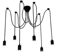 GLETSF Chandelier Spider Lamp Antique Classic Edison Lamp Shadow Adjustable DIY 6 Arms