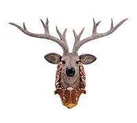 GLETSF Decorazione da Parete A Forma di Testa di Cervo, Sculture da Parete con Corna Finte, Sculture Artigianali in Resina, Decorazioni per La Casa A Forma di Testa di Cervo, Ci-A