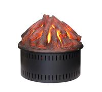 GLETSF Decorazione per Camino 3D Atomizzato, Camino Elettronico Rotondo Incorporato retrò, Ornamenti in Carbone Simulato, Camino Interno con Fiamma Simulata