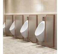 GLETSF Divisorio per Orinatoio A Parete, Divisorio per WC con Schermo per Orinatoio, Estensore per Divisorio per Orinatoio, Telaio in Acciaio Inossidabile E Pannello in Vetro, P-Rose Gold-3pcs