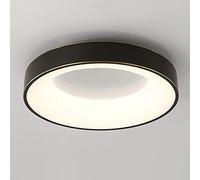 GLETSF Flush Mount Fixture Simple LED Ceiling Light Adjustable Three-Color Ceiling Lamp Fixture Bright Acrylic all-Copper Lamps Used in Ktv, Stairwells, Etc.-Black-40cm