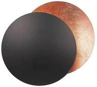 GLETSF Indoor Wall Light Round Gold Copper Living Room Creative Moon Concept Solar Eclipse Wall Lamp Nordic Aisle Stairs Bedroom Bedside Sconces Hallway Corridor Lighting-Black + Bronze Color-20cm