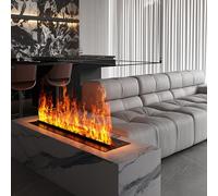 GLETSF Inserto per Camino A Vapore Acqueo 3D - Camino Decorativo con Fiamma Atomizzata Realistica per Casa E Ufficio-70cm